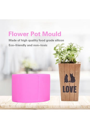 Fosenze Silikon Çiçek Kasası Kalıbı Bk1077 - Tekrarlı Kullanım, Yapışmaz, Isı Dayanıklı, Temizliği Kolay