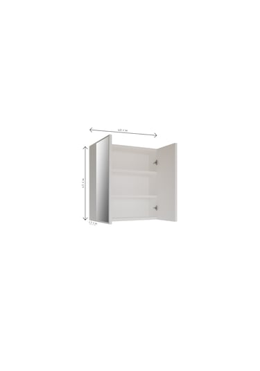Lale 2 Kapaklı Aynalı Banyo Dolabı Mdf Beyaz