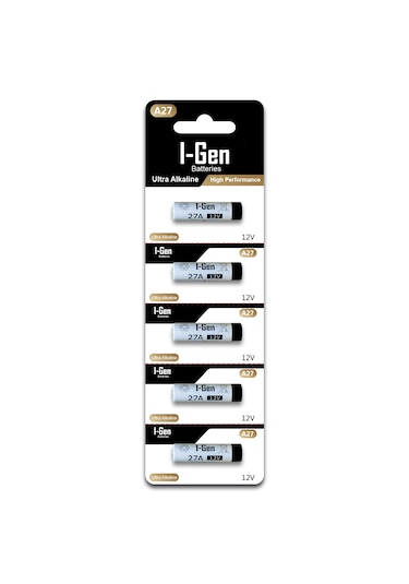 I-Gen 27A Pil 5'li Paket 12V MN27 (27A / A27 / L828)