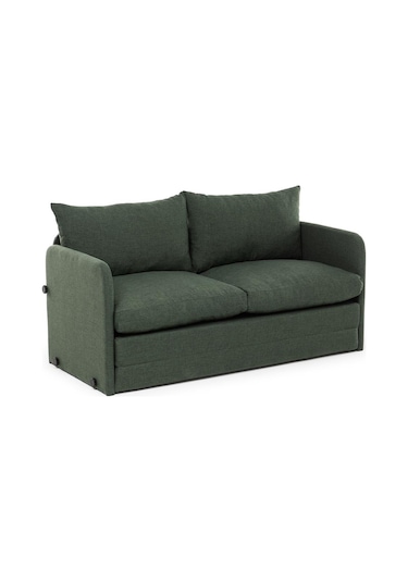 Pafu Saga İkili Katlanır Yataklı Koltuk Keten Haki