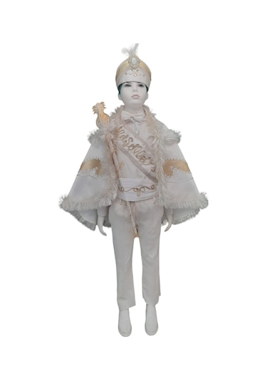 Sünnet Kıyafeti Krem-gold Renk 9 Parça