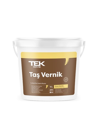 Tek Boya Su Bazlı Taş Vernik 2,5l Şeffaf Renk 2.5 L