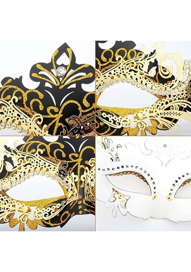 Okyanus Venedik Maskesi Siyah Altın , Maskeli Balo Ve Kostüm İçin, Diğer