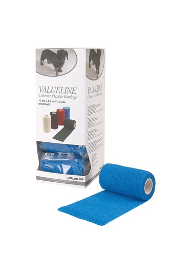 VALUELİNE Flexible Bandaj. 10 cm x 4,5 mt. Mavi