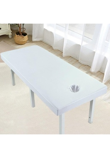 Ganzhoushop Yumuşak Tablo Suntek Sayfası Masaj Rahat Kayma Doku Beyaz 60x185cm Yv