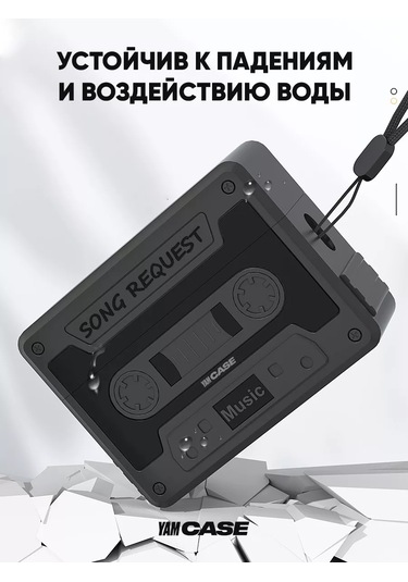 Yamcase Airpods Uyumlu Pro, Pro 2 İçin Siyah Karabinalı Kulaklık Kılıfı 185750907 Siyah