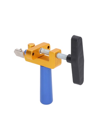 Folinda Tungsten Çelik Cam Seramik Kesici, Ergonomik Tutamaklı Entegre Tasarım, Ev Tamiri İçin Çok Amaçlı, 2 Kesici Ucu Ve 4 Yastık İle