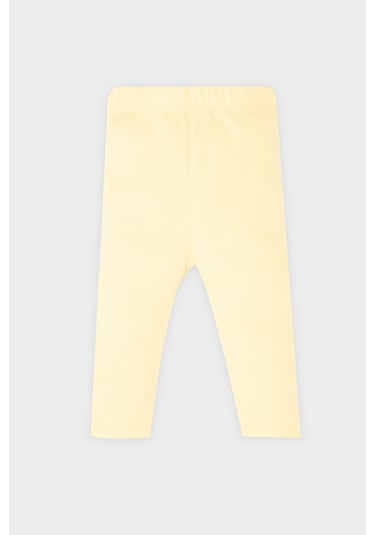 DeFacto Kız Bebek Beli Lastikli Fitilli Kaşkorse Tayt E6364A525SPYL118 Sarı