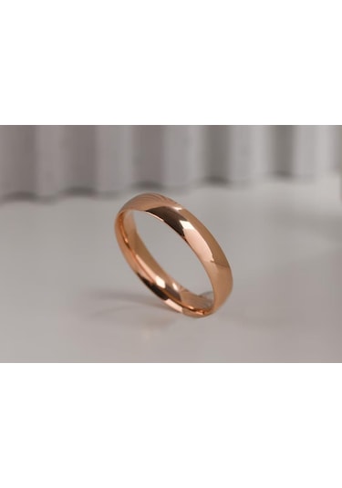 Altın Nesil Alyans - Bombeli Rose Gold Klasik Alyans