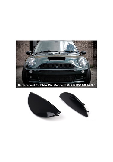 Tenfowee Bmw Mini R50 R52 R53 İçin Sağ Abs Siyah Far Yıkayıcı Kapağı, 6312922156 Oem Uyumlu