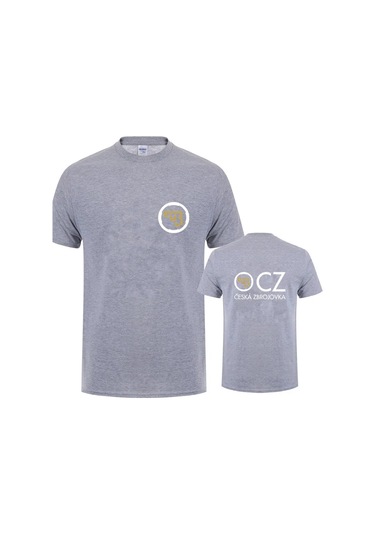 Snapbuy Cz Ceska Zbrojovka Erkek Yazlık Kısa Kollu Pamuk T-shirt 4xl 5xl Lh-153gri Gri