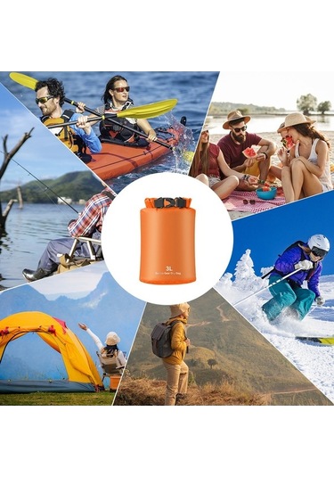 Novahub Su Geçirmez Hafif Kuru Çanta - Kamp, Yürüyüş, Kayak İçin Dayanıklı Ekipman Torbası Siyah, Küçük Boy Siyah