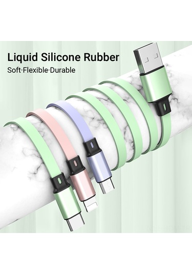 Suofeng 3.6ft Genişletilebilir 3-in-1 Şarj Kablosu: Lightning, Type-c, Micro Usb - Sarı 2a Hızlı Şarj, Silikon Malzeme