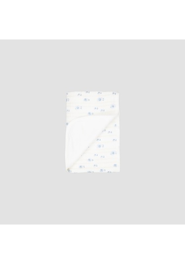 Erkek Çocuk Baskılı Müslin Battaniye Ekru Ekru