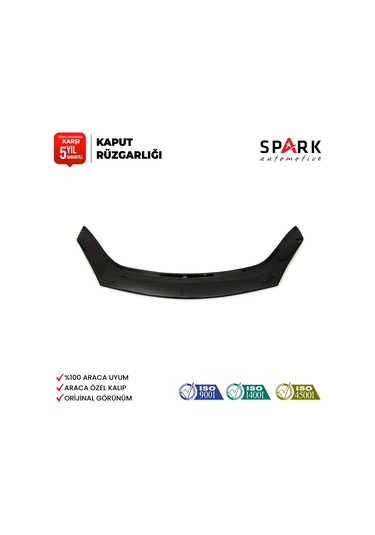 Dacia Sandero 2009-2012 Yıl Aralığı Uyumlu Kaput Rüzgarlığı 3mm