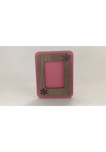 Vesikalık Fotoğraf Çerçevesi Mini Ahşap İşlemeli Mıknatıslı