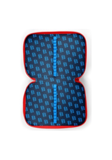 Coral High Kids Renkli Blok Desenli Çift Katlı Kalem Çanta 11157 Kırmızı