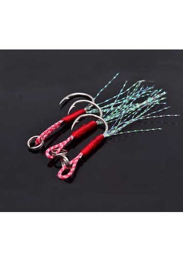 Jig Assist İğne - 3 Adet - Jig Yardımcı Kanca 26g - 40gr Arası