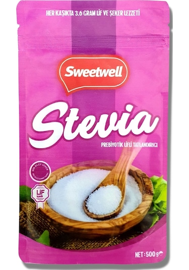 Sweetwell Stevia Prebiyotik Lifli Toz Tatlandırıcı 500 G x 3 Adet