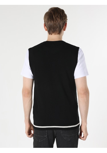Colin's Slim Fit Siyah Erkek Triko Kazak CL1064522_Q1.V1_BLK