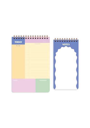 Haftalık Ve Günlük 3 Lü Masaüstü Süresiz Planlayıcı Set - Kurdele Kurdele