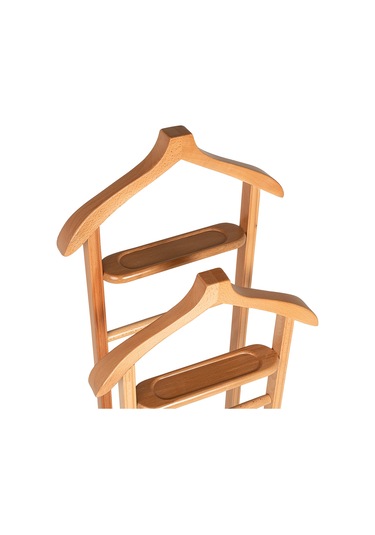 İki Tepeli Dilsiz Uşak Açık Kahverengi Masif Ahşap Palto Ceket Açık Kahverengi