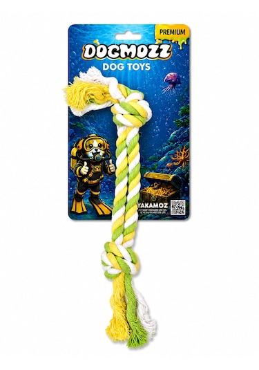 Dogmozz Premium 2 Düğümlü 2'li Köpek Isırma İpi 25 Cm
