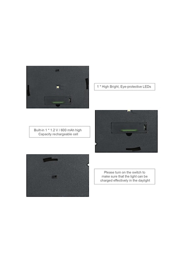 1w Güneş Enerjili Enerji Led Bahçe Yard Baba Sütun Işık Dış Mekan Lambası Hassas Işık Kontrolü