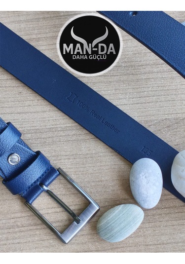 Man-da Deri Manda Derisi Kemer Lacivert