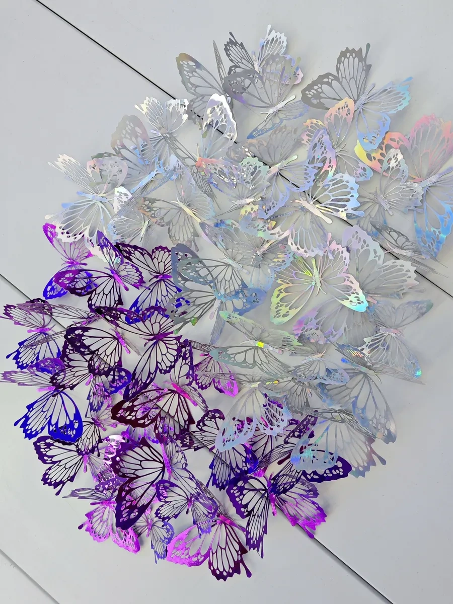Galerea Prazdnıka Dekorasyon Ve Süsleme İçin 3d Kelebek Çıkartmaları 339644754 Violet