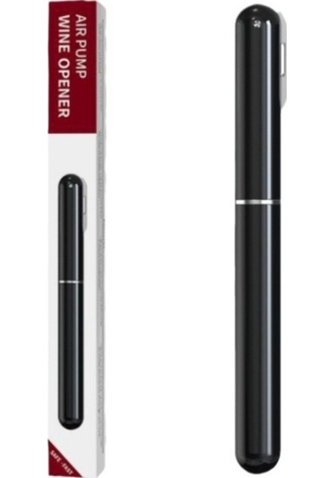 Fortunelane Pratik Siyah Pnevmatik Şarap Açıcı, Dayanıklı Plastik Kalem Şeklinde Siyah