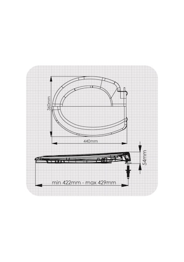 Rona Parlak Bordo Tisa ThermoPlast Standart Klozet Kapağı (Alttan Monte) 8691580034473