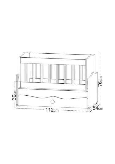 Garaj Home İnci Çekmeceli Anne Yanı Beşik + Yatak - Meşe Beyaz