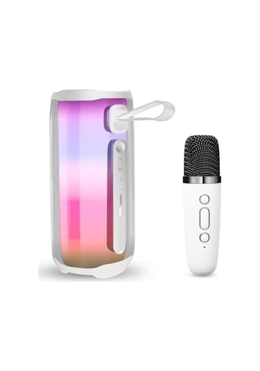 Pluse 5 Mikrofonlu Rgb Kablosuz Hoparlör - Beyaz