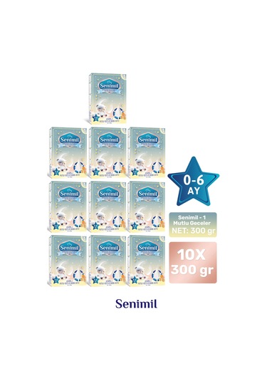 Senimil 1 Mutlu Geceler Bebek Sütü 300 G 10 Adet