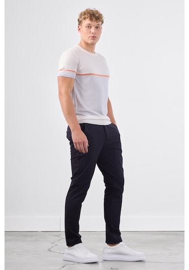 Dufy O Yaka Triko Tshirt Ekru