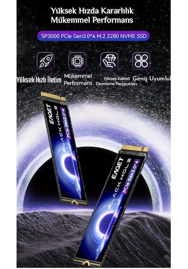 Eaget 3500mbps Yüksek Hızlı M.2 2280 Nvme Ssd Pcle Gen3x4 Hızlı