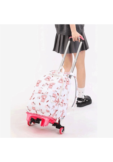 Ecronicword Tekerlekli Sırt Çantası Öğrenci Çantası Arabası C