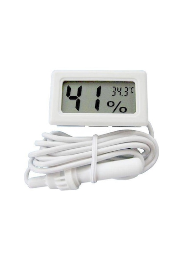 Aek-Tech Prob Kuluçka Nem Ölçer Termometre Beyaz