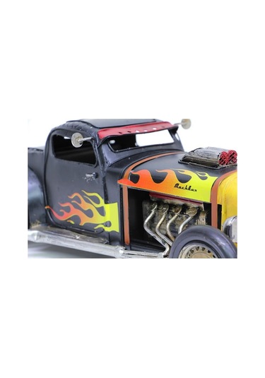 Dekoratif Metal Araba Sarı Alev