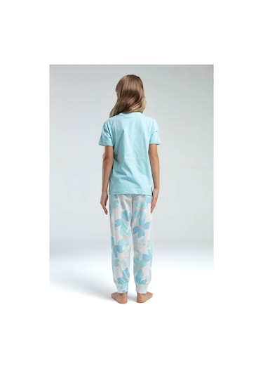 Rolypoly Kız Çocuk Mavi Pijama Takımı 5274-47608 Mavi