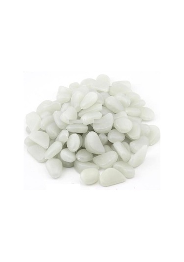 Buffer Gece Karanlıkta Işık Vererek Parlayan Dekoratif Çakıl Taşları Mavi