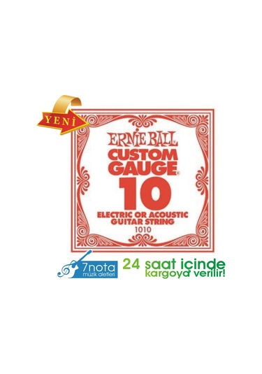 Ernie Ball P01010 010 Gitar Tek Teli Elektro ve Akustik Gitar içi