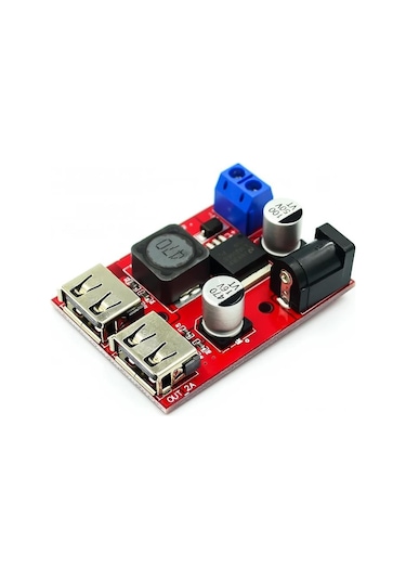 Lm2596 Lm2596s Çift Usb Çıkışlı Voltaj Düşürücü Modül 5-36v To 5v 2a Hw-412