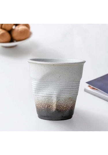 Suntek Magideal Düzensiz Kahve Kupa İçme Bardağı 6.7 Oz Çay Beyaz