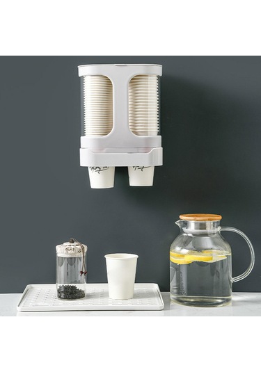 Dolıty Bardak Dispenseri, Tek Kullanımlık Çıkarıcı, Açık Gri