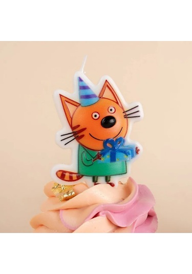 Davajdarit' Üç Kedi Pastası İçin Mum, Doğum Günü Kutlu Olsun 6,5 Cm 338723173 Diğer