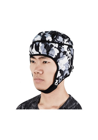 Ayarlanabilir Kaleci Kaskı Spor Futbol Rugby Kaleci Kaskı Baş Koruyucu Siyah