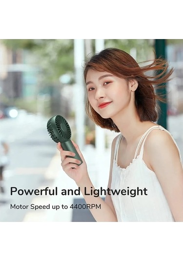 Ebitda Taşınabilir 4000mah El Fanı - Yeşil, 16 Saat Soğutma, Mini Usb Şarjlı