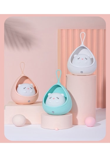 Sones Tl15 Karikatür Vücut Algılama Komidin Usb Şarjlı Gece Lambası Çok Renkli